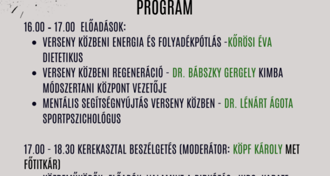 kuzdosport forumot szervez a met