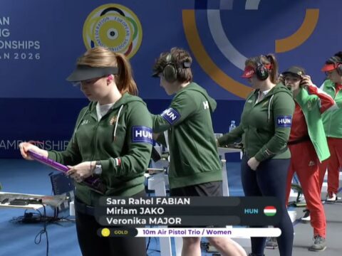gyozott a magyar noi pisztolyos csapat a trio szamban major veronika az otodik aranyat nyerte