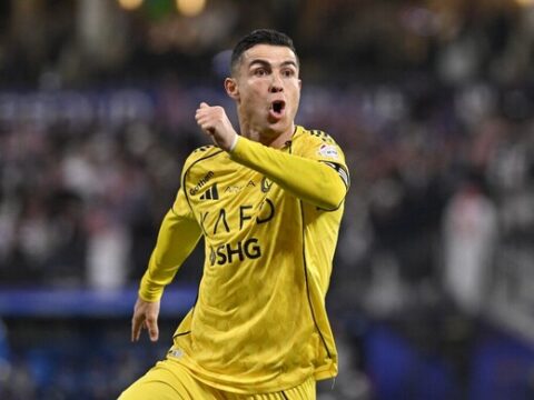 Cristiano Ronaldo megszerezte 100. gólját Szaúd-Arábiában