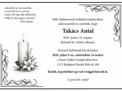 Elhunyt Takács Antal vívómester